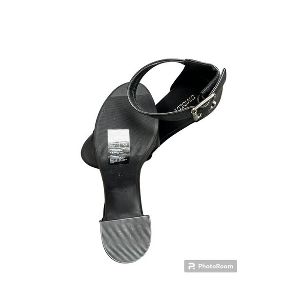 H&M DIVIDED Shoes Womens Size 6 (US)36 Black Faux Patent Leather Open Toe Buckle - Picture 8 of 8